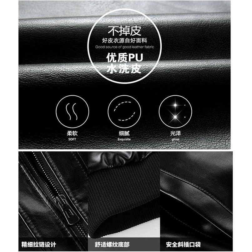 Áo khoác da nam phong cách cao cấp. | BigBuy360 - bigbuy360.vn