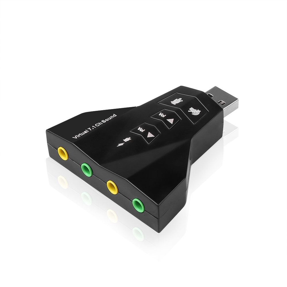 Thẻ chuyển đổi âm thanh 7.1 4 cổng USB 2.0 tiện dụng