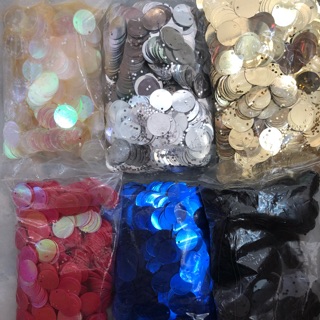 Kim sa tròn hông lỗ nhỏ 1,5cm gói 100g