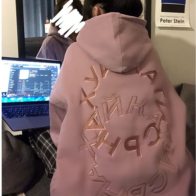 áo hoodie nữ form rộng ulzzang hàn quốc, Áo hoodie nỉ nữ mùa đông oversize in chữ nổi thời trang unisex đi chơi đi học
