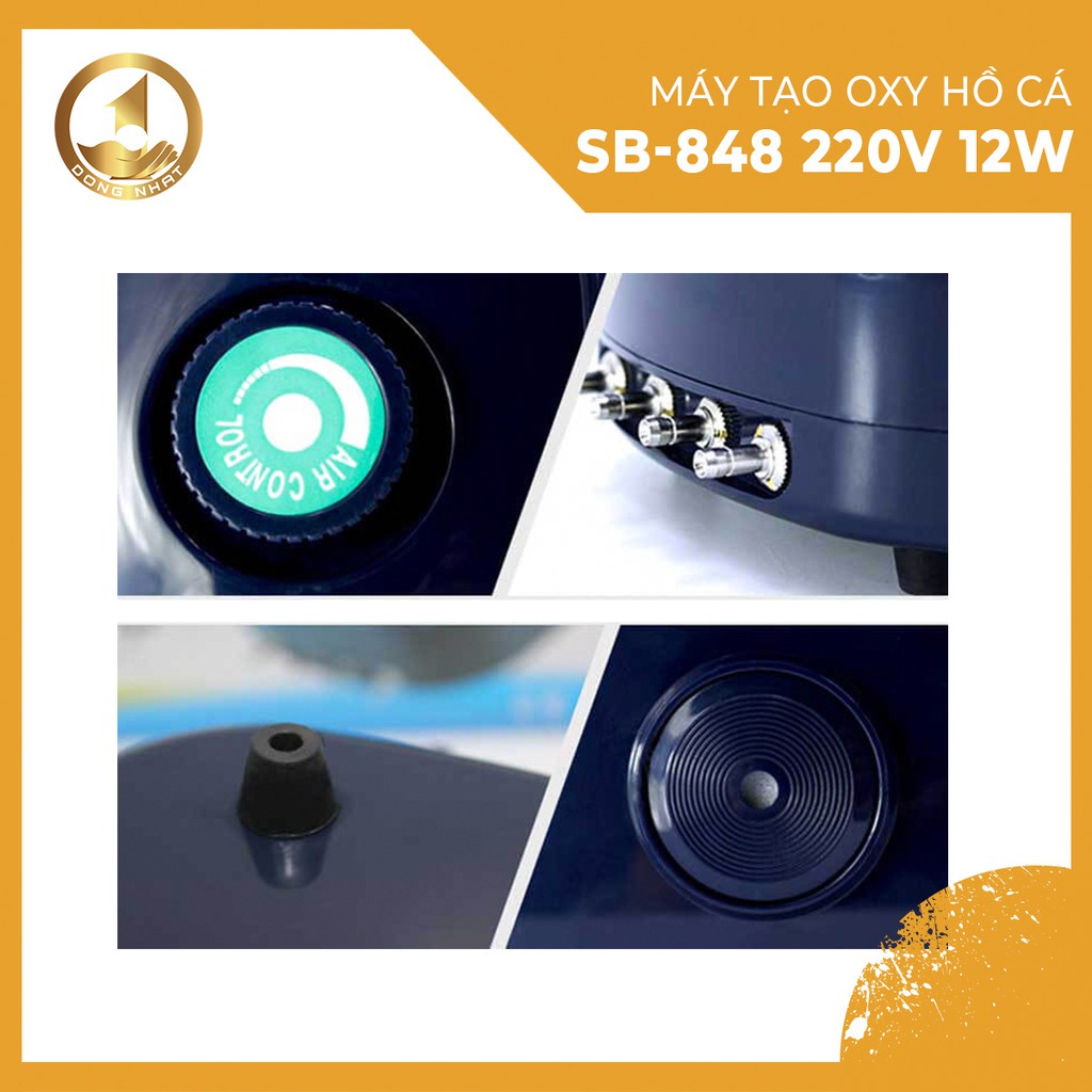 [TUẦN LỄ VÀNG][giảm ngay 5% khi nhập mã]Máy tạo oxy hồ cá SB-848 220V 12W,hỗ trợ kỉ thuật trọn đời