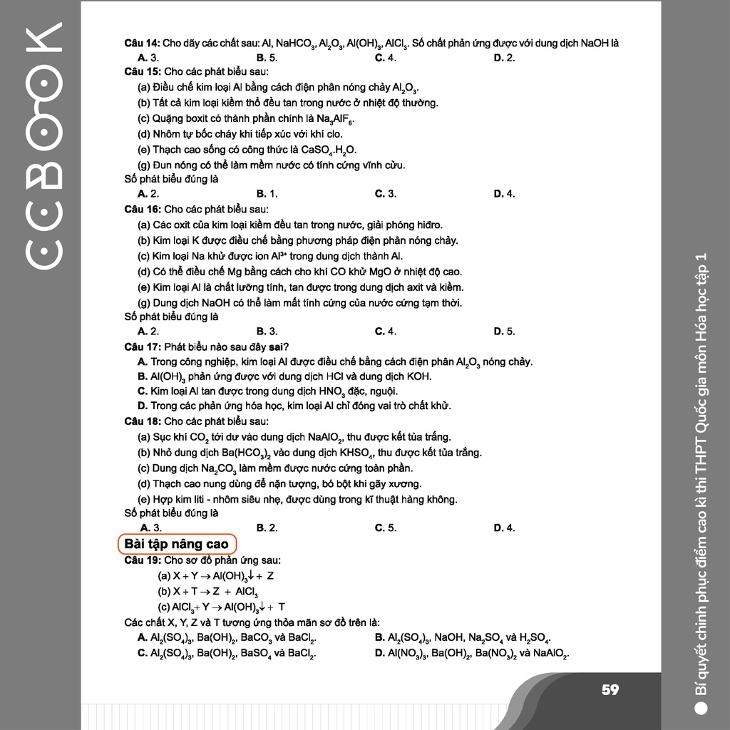 Sách - Bí quyết chinh phục điểm cao kì thi THPT Quốc gia môn Hóa học Tập 2 - Ôn thi đại học - Chính hãng CCbook