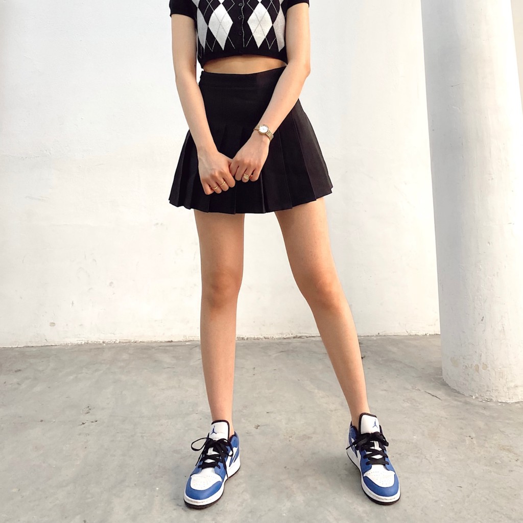 Váy tennis trơn khoá bên - Tennis skirt ulzzang ngắn xếp ly V965 | BigBuy360 - bigbuy360.vn