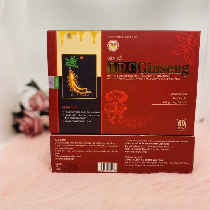 IDC Ginseng hộp 60 viên giúp nâng cao sức khỏe, tăng cường đề kháng