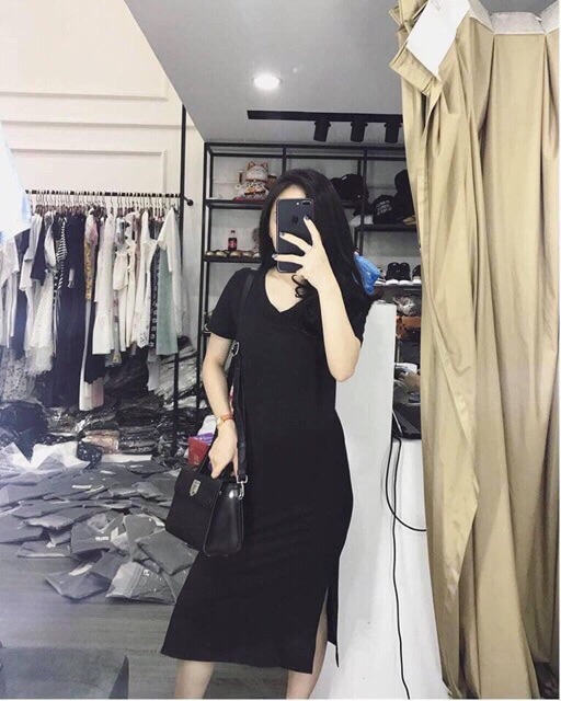 Váy thụng xẻ gấu siêu đẹp | BigBuy360 - bigbuy360.vn