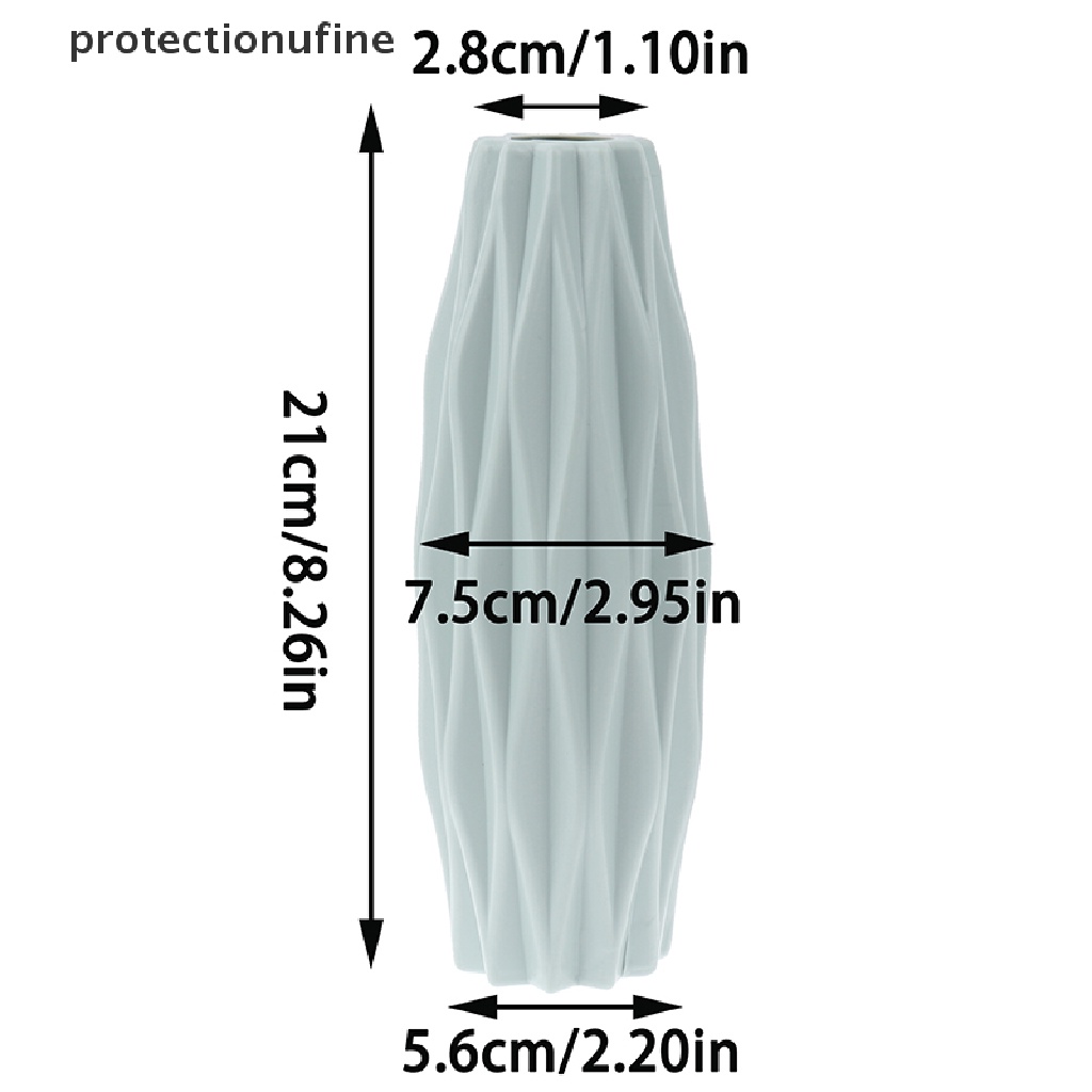 Chậu Hoa Bằng Nhựa Giả Gốm Màu Trắng Dùng Trang Trí Nhà Cửa PR3VN