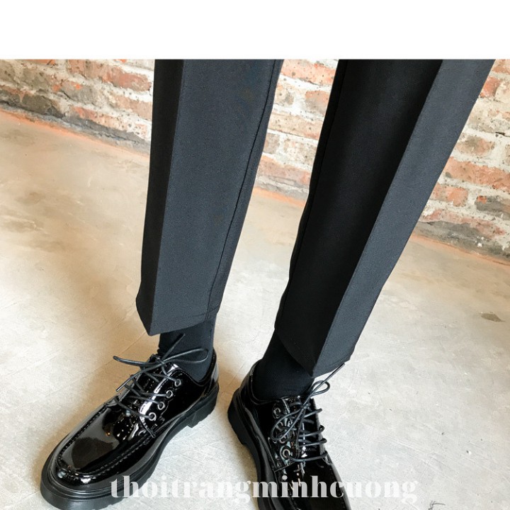Quần tây ống rộng dáng baggy nam phong cách Hàn Quốc, quần nam ống suông mặc co giãn siêu dễ chịu - QB | BigBuy360 - bigbuy360.vn