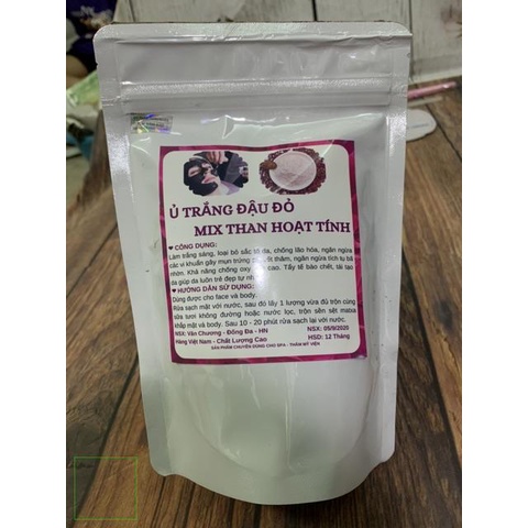 300gr Ủ Trắng đậu đỏ mix Than Hoạt tính handmade