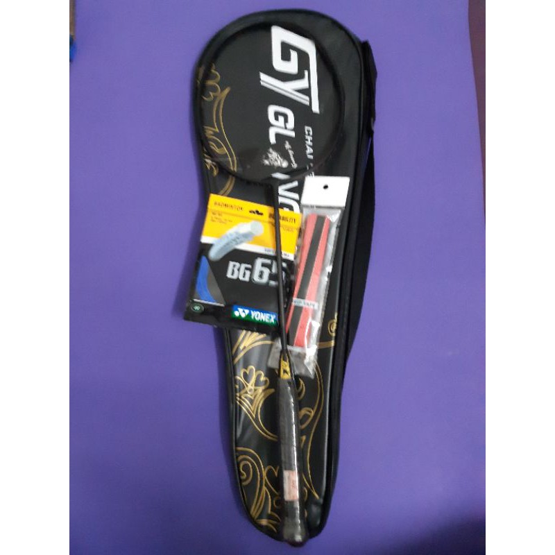 (Nowship) Vợt cầu lông GUANGYU Khung Carbon 4u lực căng tối đa 13.5kg (Tặng 1 lần căng dây và quấn cán vợt)