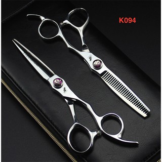 Bộ 2 kéo cắt tỉa tóc freelender nhật tặng chỉnh kéo và khăn lau, dầu tra kéo và Lược Tony&Guy Chịu Nhiệt Cao Cấp