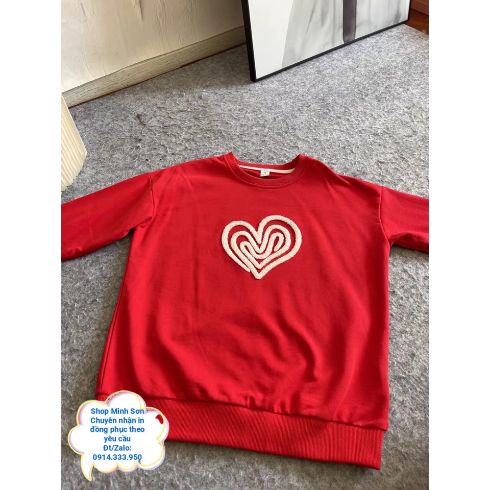 💗🧣💗VIDEO ÁO NỈ BÔNG GIA ĐÌNH SWEATER TRÁI TIM, ÁO NỈ ĐÔI  LOẠI 1 ĐỦ MÀU ĐỦ SIZE