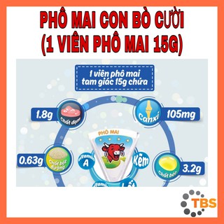 [CON BÒ CƯỜI] VIÊN PHÔ MAI CON BÒ CƯỜI 15G