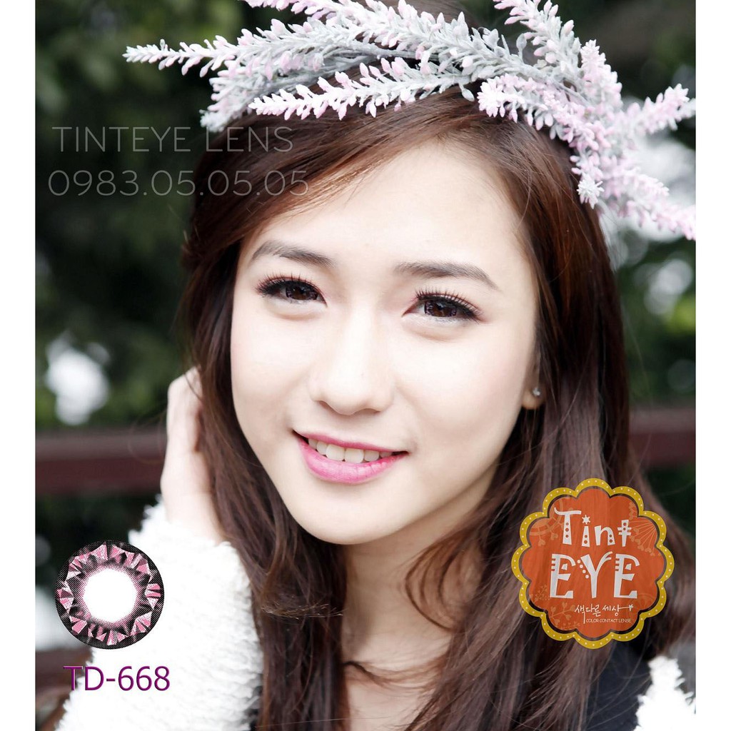 Áp Tròng Tinteye Lens TD-668 Kim Cương Hồng