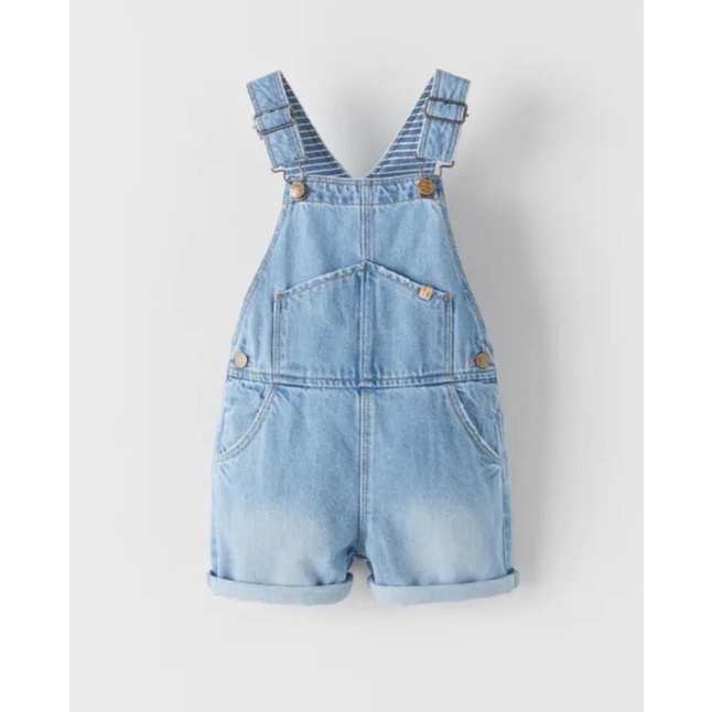 Short Yếm Bé Trai Denim Túi Chia ZR