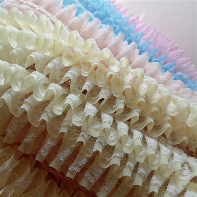 Tấm Vải Voan Phối Ren 3d Rộng 11CM Dùng May Vá Quần Áo DIY