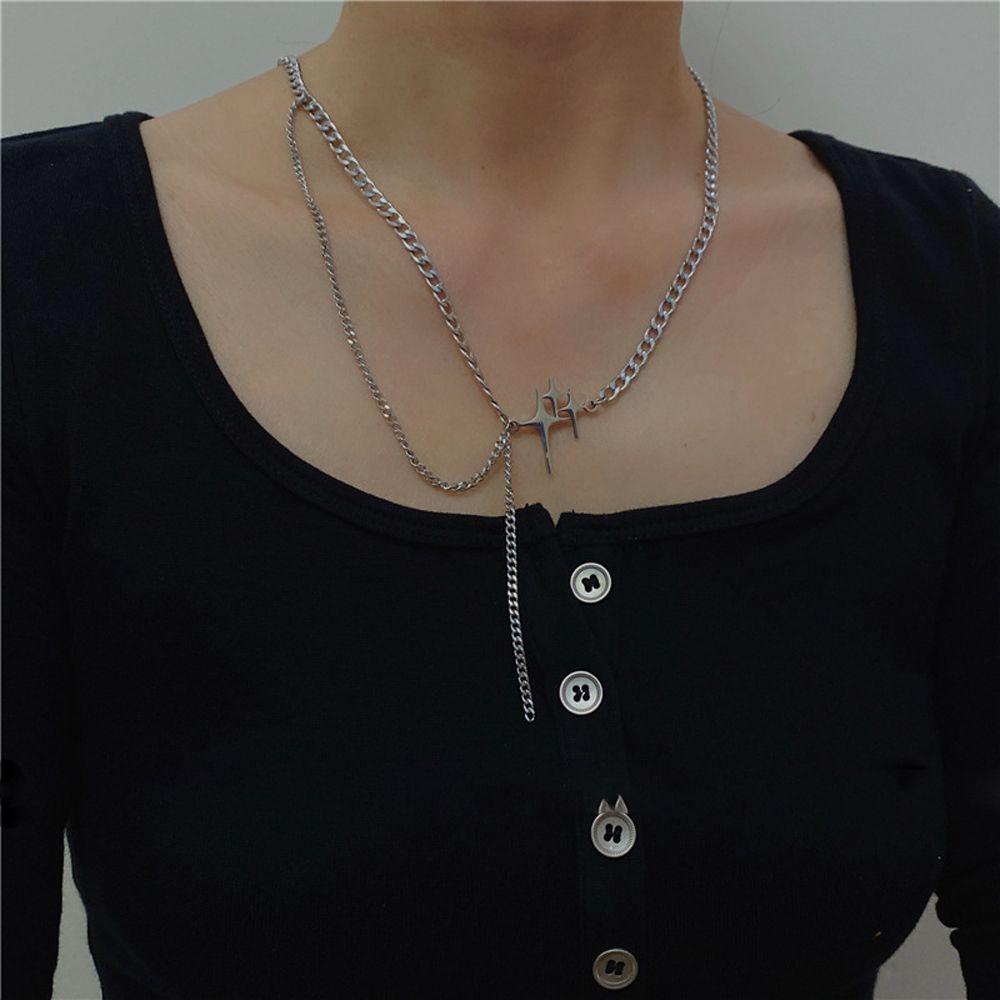 JARRED Vòng cổ Hình Ngôi Sao Phong Cách Hiphop Thời Trang Cho Nữ