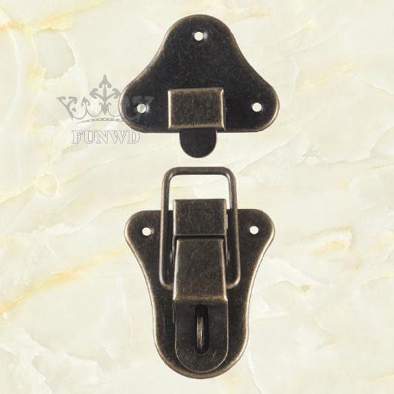 Bộ 6 khóa chốt kèm ốc vít bằng sắt cho hòm trang sức cổ điển