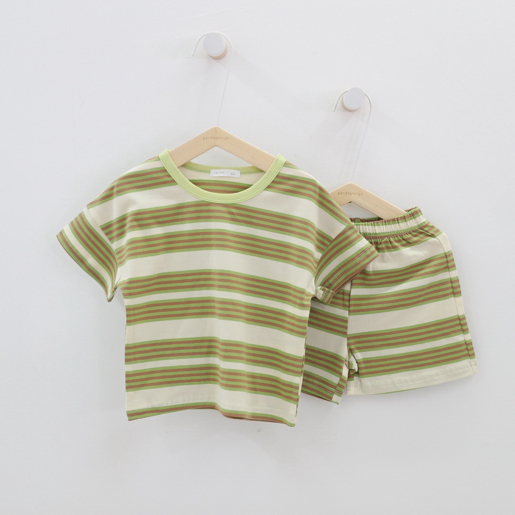 Bộ Cộc Tay Bé Trai Bé Gái Thương Hiệu Smiling Brother Xuất Hàn Chất Cotton Mềm Mịn Size 3 Đến 8 Tuổi Lumla