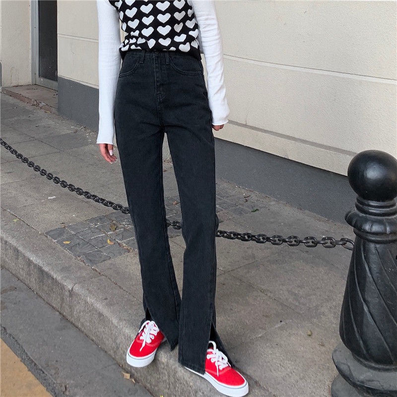 Xiaozhainv Quần Jeans Lưng Cao Ống Rộng Cổ Điển Thời Trang Cho Nữ | BigBuy360 - bigbuy360.vn