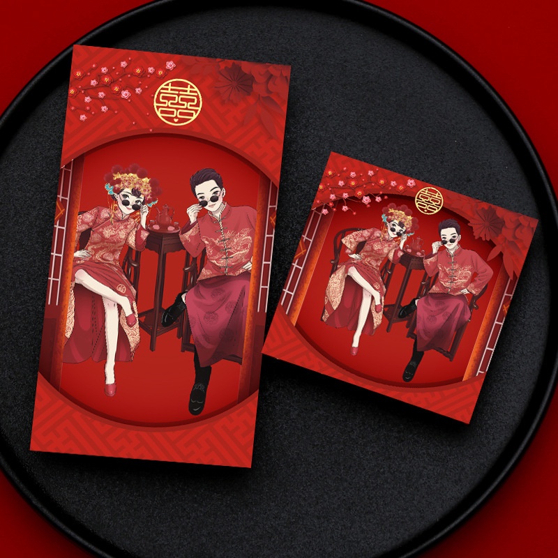 LÌ XÌ BƯNG QUẢ COUPLE SIZE LỚN (6 cái)