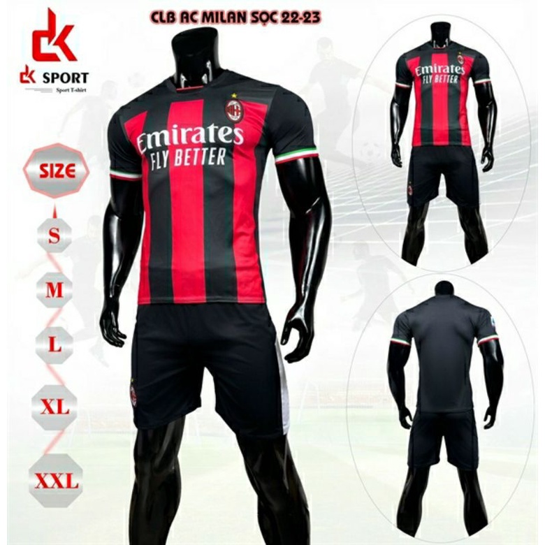 BỘ ĐỒ ĐÁ BANH AC MILAN MỚI NHẤT