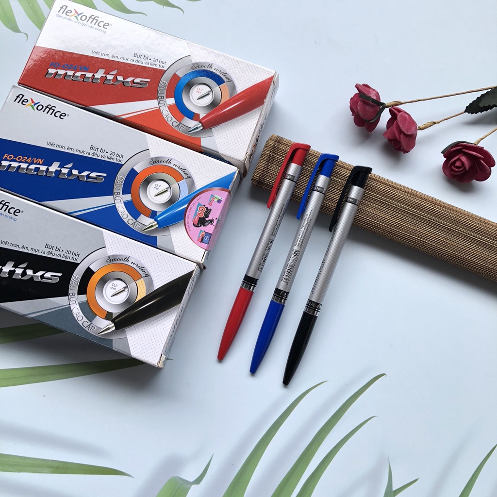 Bút Bi Thiên Long Flexoffice FO024, 0.7mm - nét viết êm trơn - chính hãng - vpp Quế Anh
