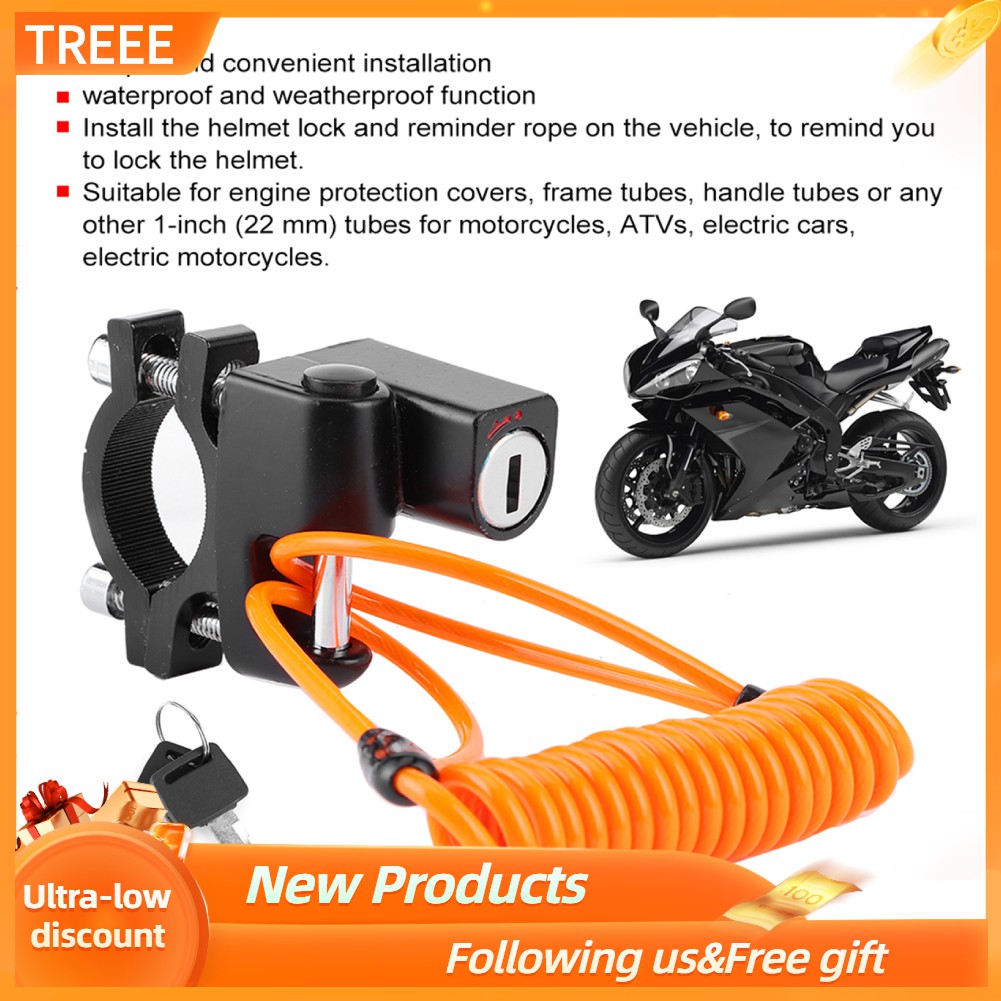 ☆Ready Stock☆Ổ khóa chống trộm cho mũ bảo hiểm tiện dụng