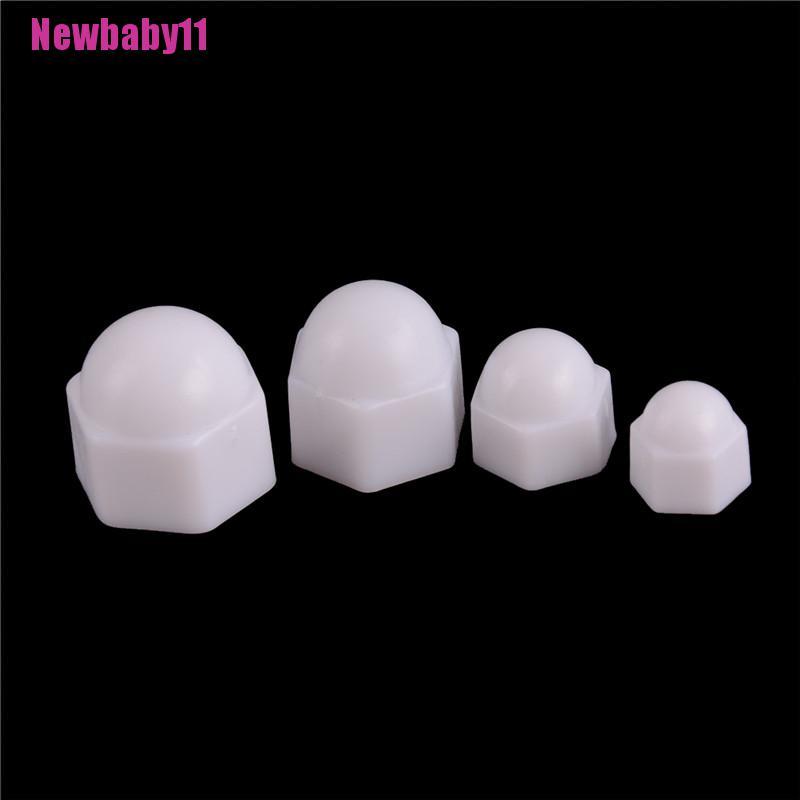 Set 10 Nắp Đậy Đai Ốc Lục Giác M6 M8 M10 M12 Màu Trắng