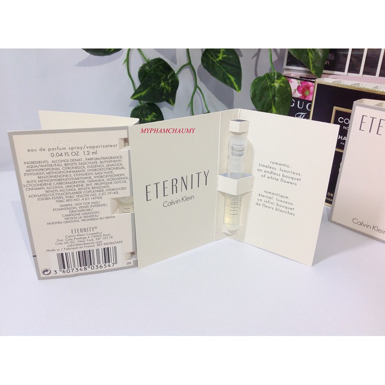 Mẫu Thử Nước Hoa Vial CK Nữ Calvin Klein Eternity