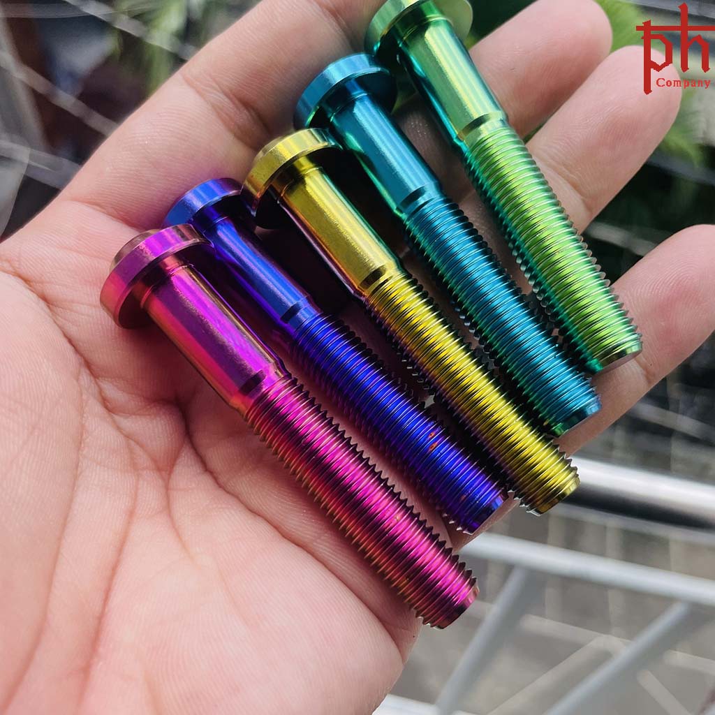 Ốc Titan Gr5 10li60 Đầu Dù Gắn Treo pô Xe Tay GaVario/Click/SH/Air Blade/Vision Lead PHS