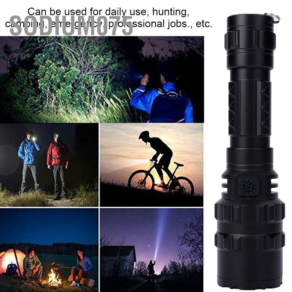 Có thể bán buôn Đèn Pin LED 10W Chống Thấm Nước Sạc USB Tiện Lợi Dành Cho Săn Bắn Ngoài Trời sodium075 Hàng giao ngay