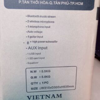 LOA 2 TẤC RONAMAX V8