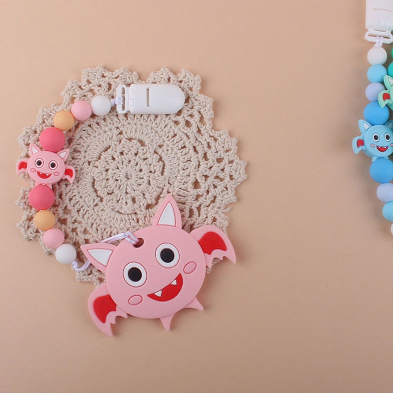 Giá Đỡ Núm Vú Giả Bằng Silicon Hình Dơi Không BPA DIY Cho Bé Sơ Sinh