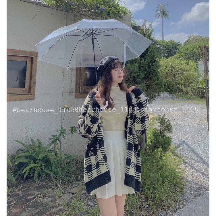 ❌ ÁO CARDIGAN LEN KẺ ĐEN TRẮNG ❌ | BigBuy360 - bigbuy360.vn