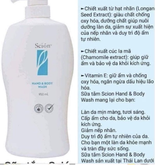 Sữa tắm Scion Hand and Body Wash