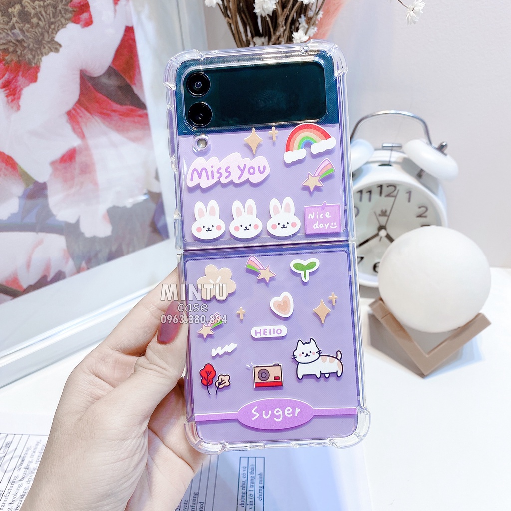 Ốp Samsung Galaxy Z Flip5 5G / Z Flip 5 / Z Flip4 5G / Z Flip 4 / Z Flip3 5G / Z Flip 3 trong suốt -ZF02