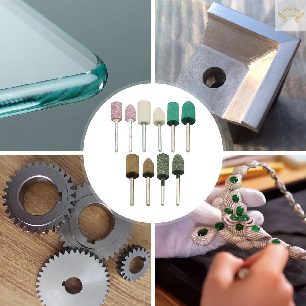 Bộ 100 Đầu Mài Đánh Bóng Điện Tử Bằng Cao Su + Len 1 / 8 &quot;Tiện Dụng