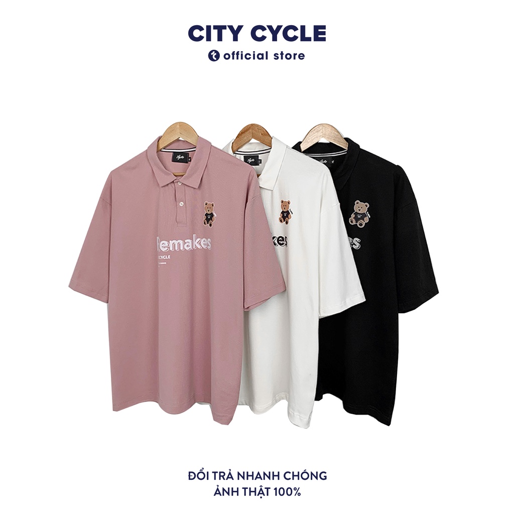 Áo polo nam nữ Remakes City Cycle - Áo thun nam có cổ Unisex form rộng Local Brand