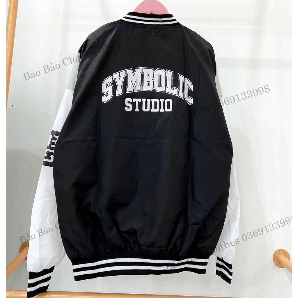 ÁO BOMBER SLB phối màu SIÊU HOT Nam Nữ Unisex Uzzlang Dáng Rộng