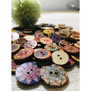 Nút gỗ hoa văn set 5 nút