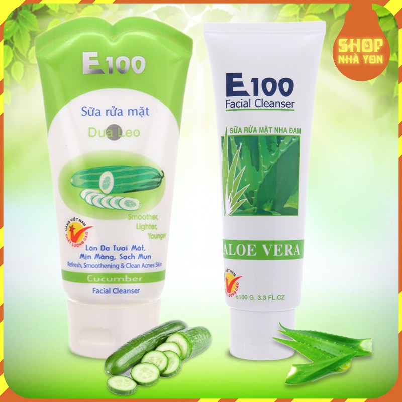 Sửa rữa mặt dưỡng da dưa leo nha đam E100 100g