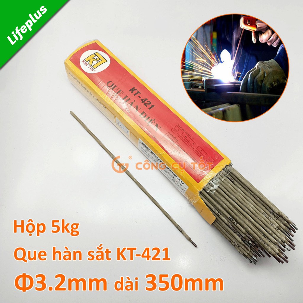 Hộp que hàn sắt Kim Tín KT-421 5kg