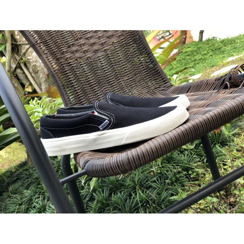 Giày Thể Thao Vans Slipon Og Màu Trắng / Đen