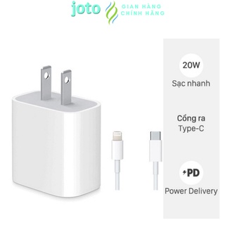 Sạc iphone 12 bộ củ cáp sạc nhanh iphone 11/12 20w iphone/ipad type c lightning chính hãng ,joto
