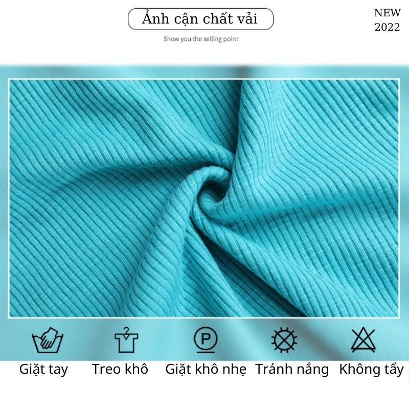 Áo Thun nữ cổ V phối cúc chất tăm lạnh, Áo thun tăm cộc tay co dãn tốt, mềm mịn