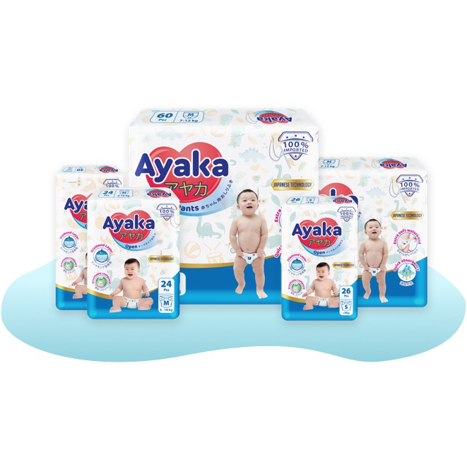 Tã quần trẻ em AYAKA XL44x4 44 miếng/gói dành cho bé 14-18kg - Thương Hiệu AYAKA - YOOSOO MALL