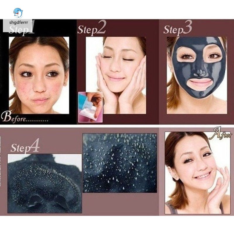 Black Mud Deep Cleansing Purifying Peel off Facail Face Mask Remove Blackhead Facial Mask 50ml