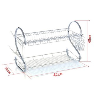 Kệ Chén Inox 2 Tầng
