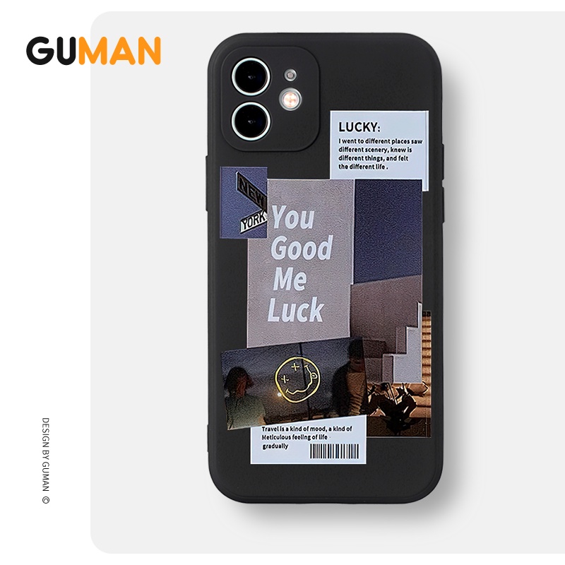 Ốp lưng GUMAN mềm chống bẩn dễ thương đẹp cho iPhone 14 13 12 11 Pro Max SE 2020 X XR XS 8 7 ip 6S 6 Plus kute XYB556