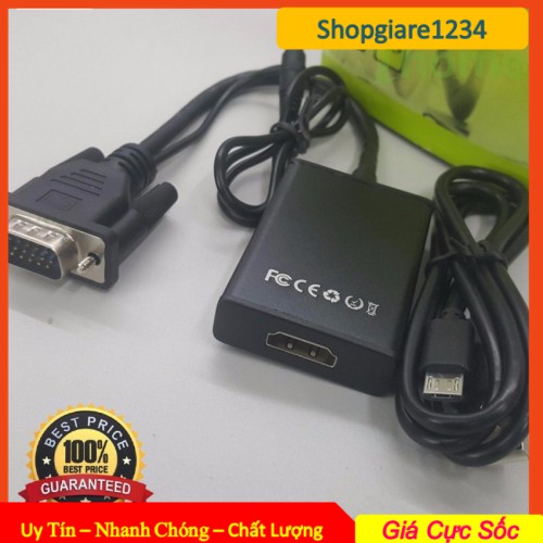 [Mã ELHACE giảm 4% đơn 300K] Cáp chuyển VGA SANG HDMI + AUDIO có âm thanh